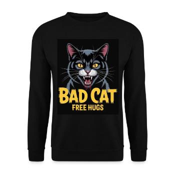 Chat Câlin Mortel - Sweat-shirt Unisexe - noir - Devant - Alina (178cm) & Michal (187cm)