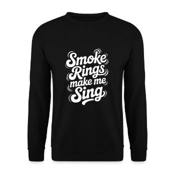 Les ronds de fumée me font chanter fumer de la viande - Sweat-shirt Unisexe - noir - Devant - Alina (178cm) & Michal (187cm)