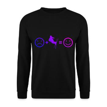 Ski Jumping Freestyle Ski Herren Damen Slopestyle - Unisex Pullover - Schwarz - Vorne - Alina (178cm) & Michal (187cm)
