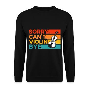 Orchestra Violinist Gift - Unisex Sweatshirt - black - Front - Alina (178cm) & Michal (187cm)