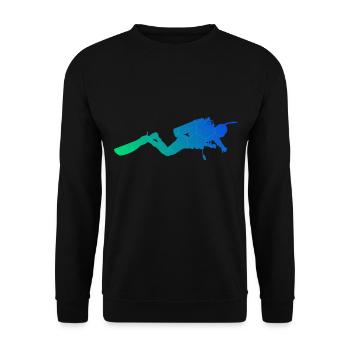 Plongeur Plongée Hommes Plongée sous-marine - Sweat-shirt Unisexe - noir - Devant - Alina (178cm) & Michal (187cm)