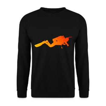 Plongée sous-marine Plongée sous-marine Tauchen Free Dive - Sweat-shirt Unisexe - noir - Devant - Alina (178cm) & Michal (187cm)