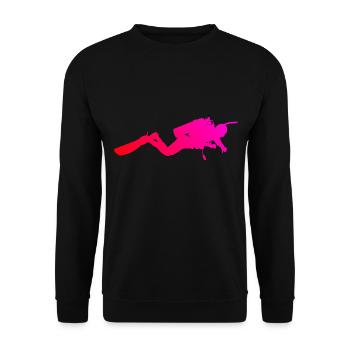 Diver Scuba Diver Scuba Scuba Diving - Unisex Sweatshirt - black - Front - Alina (178cm) & Michal (187cm)