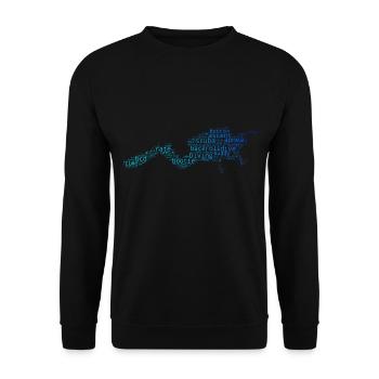 Plongée sous-marine Tauchen Free Dive Tauchen - Sweat-shirt Unisexe - noir - Devant - Alina (178cm) & Michal (187cm)