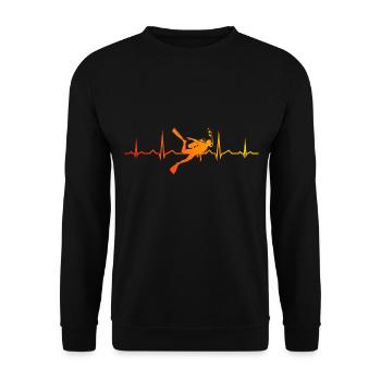 Plongée Femmes Plongée sous-marine Plongée Hommes - Sweat-shirt Unisexe - noir - Devant - Alina (178cm) & Michal (187cm)