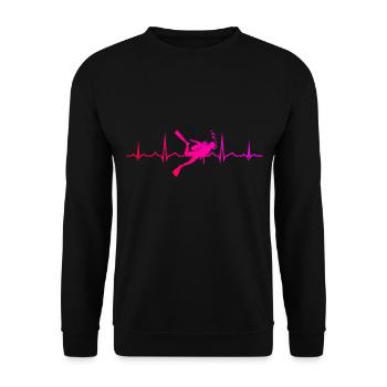 Scuba Tauchen Scuba Diver Taucher Free Dive - Unisex Pullover - Schwarz - Vorne - Alina (178cm) & Michal (187cm)