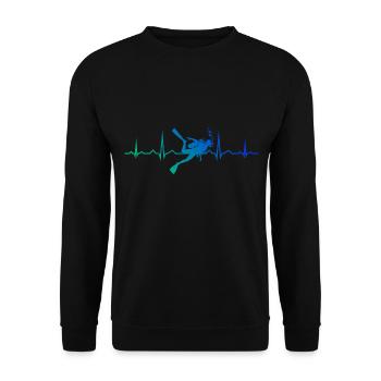 Plongée sous-marine Plongeur Plongée sous-marine Plongée sous-marine - Sweat-shirt Unisexe - noir - Devant - Alina (178cm) & Michal (187cm)