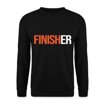 Finisher Sports T-shirt to customize - Unisex Sweatshirt - black - Front - Alina (178cm) & Michal (187cm)