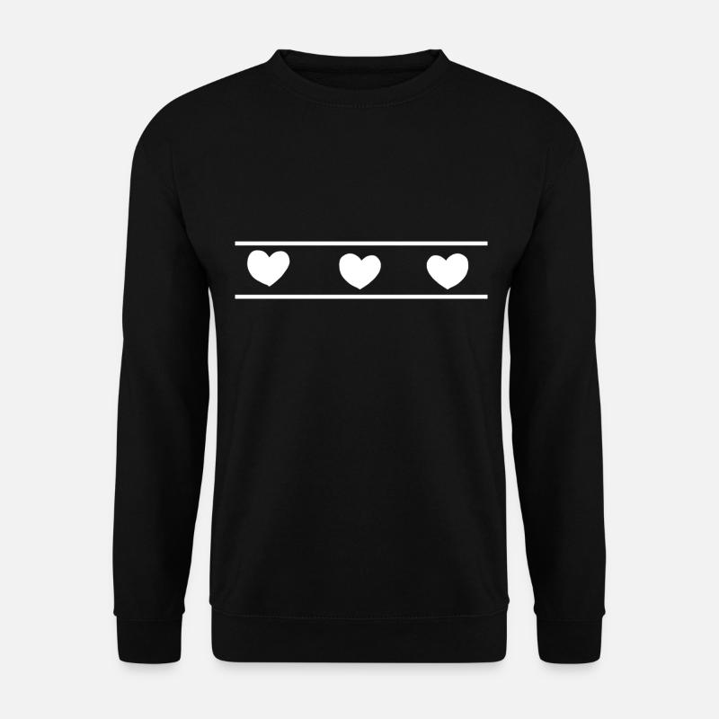 Herz Herzen - Unisex Pullover - Schwarz