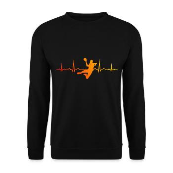 Joueurs de handball masculins Joueurs de handball Jeux de handball - Sweat-shirt Unisexe - noir - Devant - Alina (178cm) & Michal (187cm)