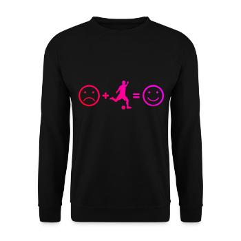 Football Game Football Soccer Women's Football - Unisex Sweatshirt - black - Front - Alina (178cm) & Michal (187cm)