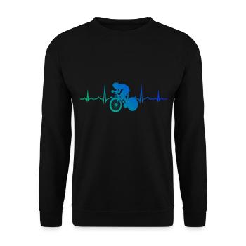 Road Cycling Women's Road Bike Road Bike Road Cycling - Unisex Sweatshirt - black - Front - Alina (178cm) & Michal (187cm)