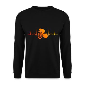 Road Bike Road Cyclist Road Cycling Road Bike - Unisex Sweatshirt - black - Front - Alina (178cm) & Michal (187cm)
