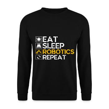 Robotics Robotics Engineer Robot Gift - Unisex Sweatshirt - black - Front - Alina (178cm) & Michal (187cm)