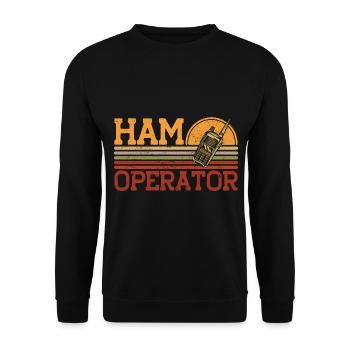 Radio amateurs Morse code transmit radio amateur Gesch - Unisex Sweatshirt - black - Front - Alina (178cm) & Michal (187cm)