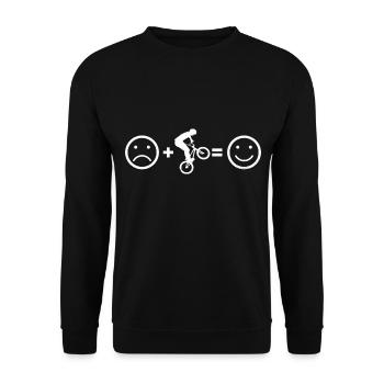 bmx bmx jungen Herren Radfahren bmx fahrrad - Unisex Pullover - Schwarz - Vorne - Alina (178cm) & Michal (187cm)