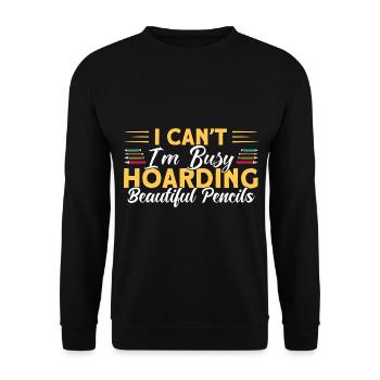 Collect Funny Collection Gift - Unisex Sweatshirt - black - Front - Alina (178cm) & Michal (187cm)