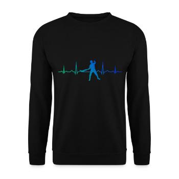Jai Alai Pelota vasca Women's Pelota Basque Pelota - Unisex Sweatshirt - black - Front - Alina (178cm) & Michal (187cm)