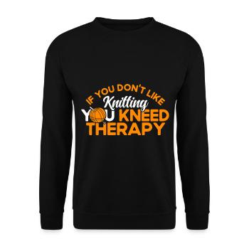 Tricot fil tricot matelassage cadeau - Sweat-shirt Unisexe - noir - Devant - Alina (178cm) & Michal (187cm)
