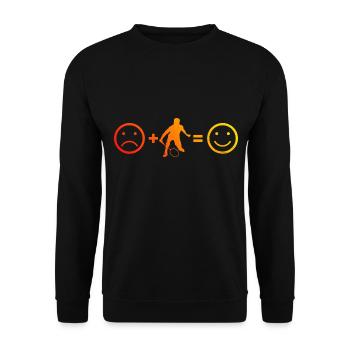 Squash Men's Badminton Player Badminton Player - Unisex Sweatshirt - black - Front - Alina (178cm) & Michal (187cm)