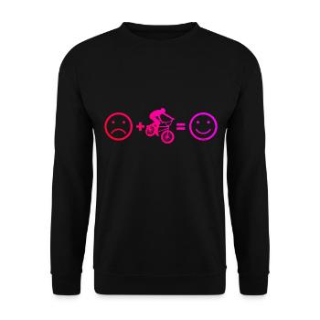 Women's Bike Men bmx Young bmx Bicycle bmx - Unisex Sweatshirt - black - Front - Alina (178cm) & Michal (187cm)