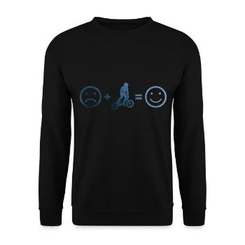 bmx bike cycling bmx young bike ladies - Unisex Sweatshirt - black - Front - Alina (178cm) & Michal (187cm)