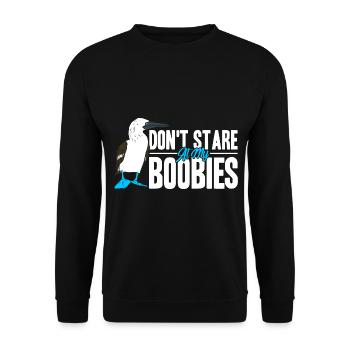 Gannet Blue-footed Gannet Gift - Unisex Sweatshirt - black - Front - Alina (178cm) & Michal (187cm)