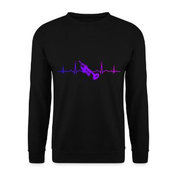 Trompette Hommes Femmes Trompettistes Trompettes Spi - Sweat-shirt Unisexe - noir - Devant - Alina (178cm) & Michal (187cm)