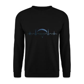 Paragliding Paraglider Paragleiten Gleitschirm - Unisex Sweatshirt - black - Front - Alina (178cm) & Michal (187cm)