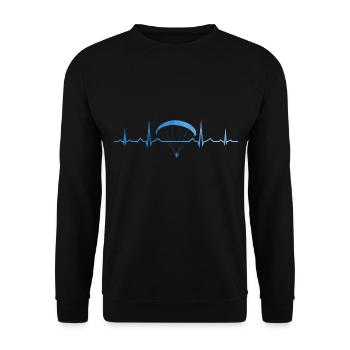 Men's Women Paragliding Paragliding - Unisex Sweatshirt - black - Front - Alina (178cm) & Michal (187cm)