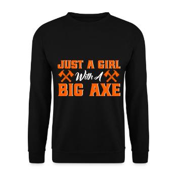 Axe Thrower Competitions in Axe Throwing Axes - Unisex Sweatshirt - black - Front - Alina (178cm) & Michal (187cm)