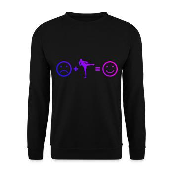 Muay Thai Boxe Thaï Boxe Thaï Boxe Féminine - Sweat-shirt Unisexe - noir - Devant - Alina (178cm) & Michal (187cm)
