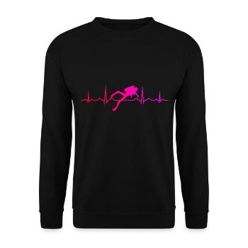 Plongée Plongée sous-marine Plongeurs de plongée libre - Sweat-shirt Unisexe - noir - Devant - Alina (178cm) & Michal (187cm)