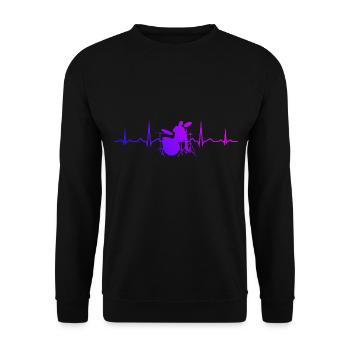 Batteur Batteur Batteur Batterie - Sweat-shirt Unisexe - noir - Devant - Alina (178cm) & Michal (187cm)