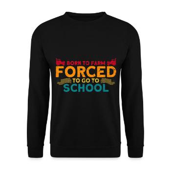 Agriculture Tractor Farmer Gift - Unisex Sweatshirt - black - Front - Alina (178cm) & Michal (187cm)