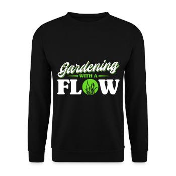 Water gardener gardening in the river gift - Unisex Sweatshirt - black - Front - Alina (178cm) & Michal (187cm)