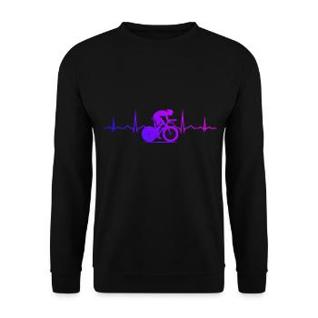 Road Bike Men Road Cycling Road Bike Road Cycling - Unisex Sweatshirt - black - Front - Alina (178cm) & Michal (187cm)