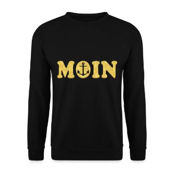 MOIN Anker Gold - Unisex Pullover - Schwarz - Vorne - Alina (178cm) & Michal (187cm)