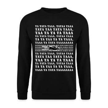Famous TV series of the 80s - Team A with Van - Unisex Sweatshirt - black - Front - Alina (178cm) & Michal (187cm)