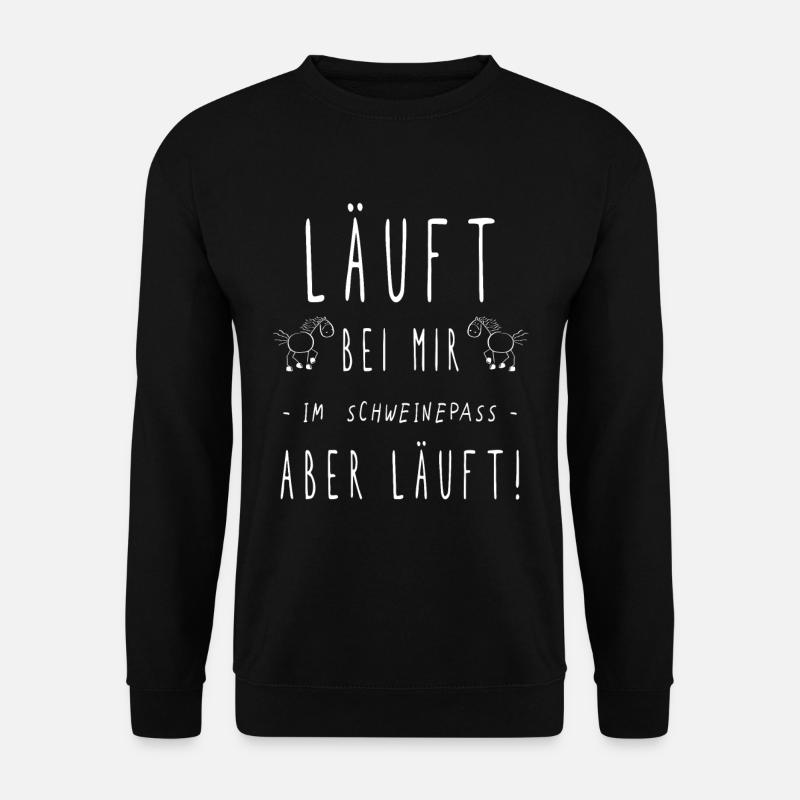 Schweinepass Islandpferd Pferde Sprüche - Unisex Pullover - Schwarz