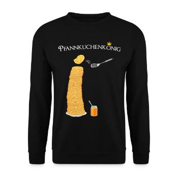 Pancakes, pancake king, hobby cook, cooking - Unisex Sweatshirt - black - Front - Alina (178cm) & Michal (187cm)