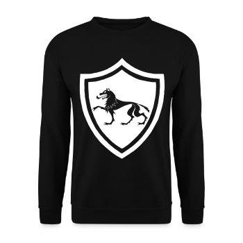 Symbole du loup blanc médiéval - Sweat-shirt Unisexe - noir - Devant - Alina (178cm) & Michal (187cm)