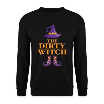 Die schmutzige Hexe - Unisex Pullover - Schwarz - Vorne - Alina (178cm) & Michal (187cm)