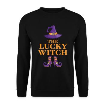 The Lucky Witch - Unisex Sweatshirt - black - Front - Alina (178cm) & Michal (187cm)