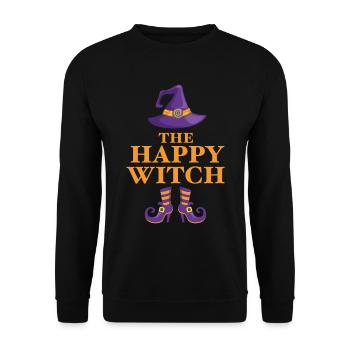 La Sorcière Heureuse - Sweat-shirt Unisexe - noir - Devant - Alina (178cm) & Michal (187cm)
