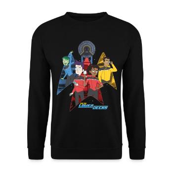 Star Trek Lower Decks Crew - Unisex Sweatshirt - black - Front - Alina (178cm) & Michal (187cm)