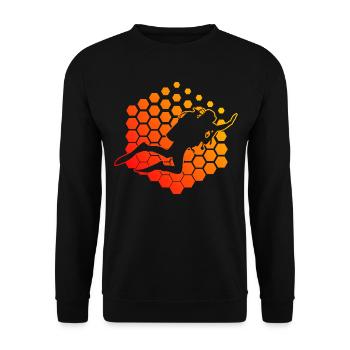Women Men Free Dive Diving Diving Scuba Diving - Unisex Sweatshirt - black - Front - Alina (178cm) & Michal (187cm)