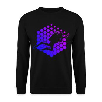 Plongeur Plongeur Femmes Plongeurs Hommes - Sweat-shirt Unisexe - noir - Devant - Alina (178cm) & Michal (187cm)