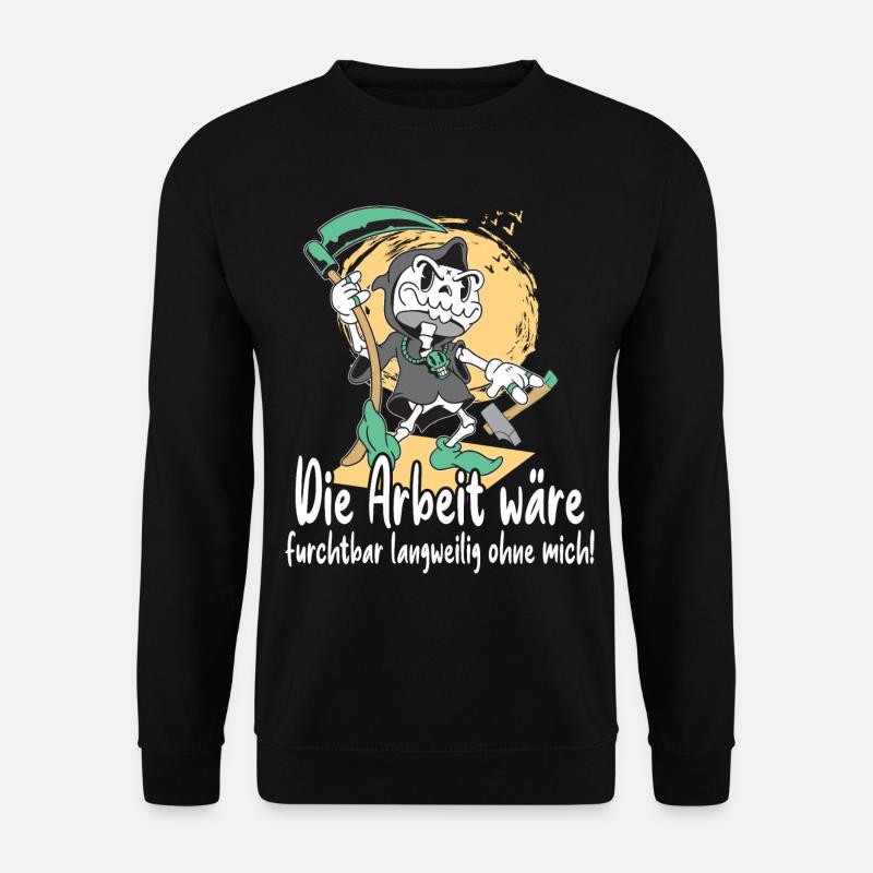 Sensenmann mit Werkzeug - Unisex Pullover - Schwarz
