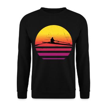 Rameurs Aviron Hommes Femmes Aviron - Sweat-shirt Unisexe - noir - Devant - Alina (178cm) & Michal (187cm)